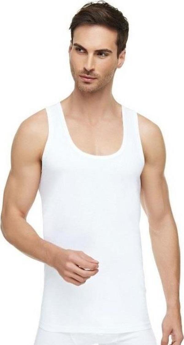 6 Adet Tutku Elit Erkek Pamuklu Penye Atlet Yerli Üretim 1001 - Image 1