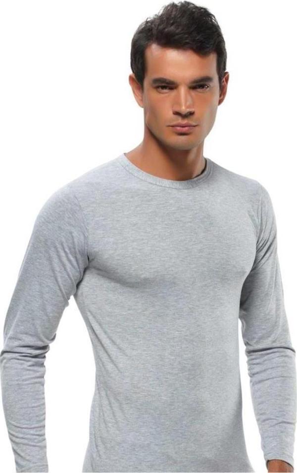 Gümüş Erkek Penye Uzun Kollu Atlet Body Renk Seçenekli 4022 - Image 1