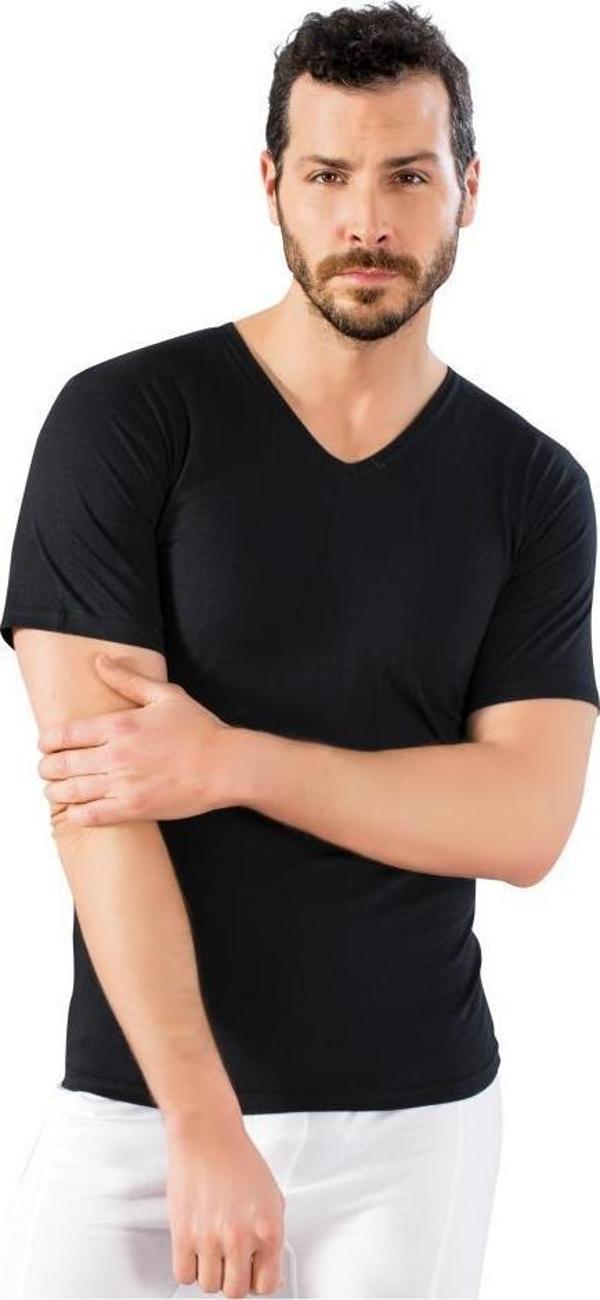 Lüx Drm Erkek Penye Kısa Kollu V Yaka Fanila Atlet 203 - Image 1