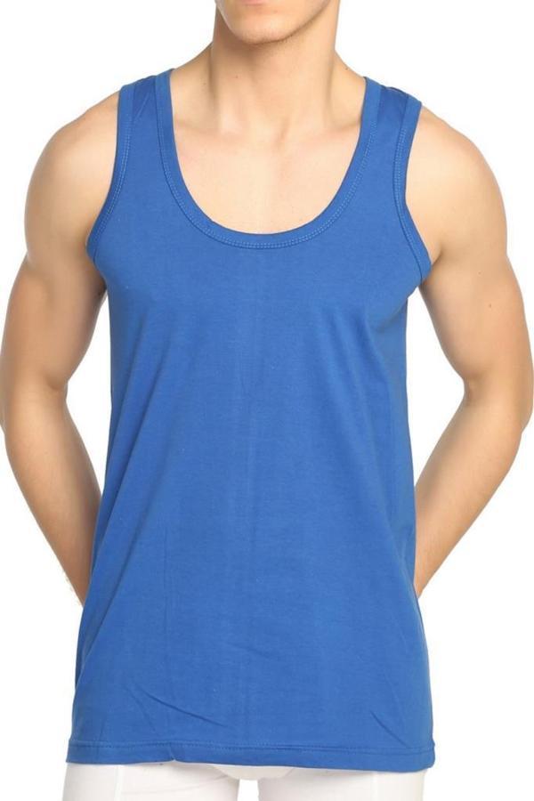 6 Adet Mevsim Erkek Büyük Beden Renkli Penye Atlet Pamuklu 34305 - Image 1