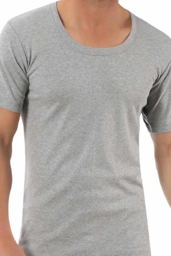 6 Adet Mevsim Erkek Renkli Penye Bisiklet Yaka Fanila Atlet 34306 - Image 1