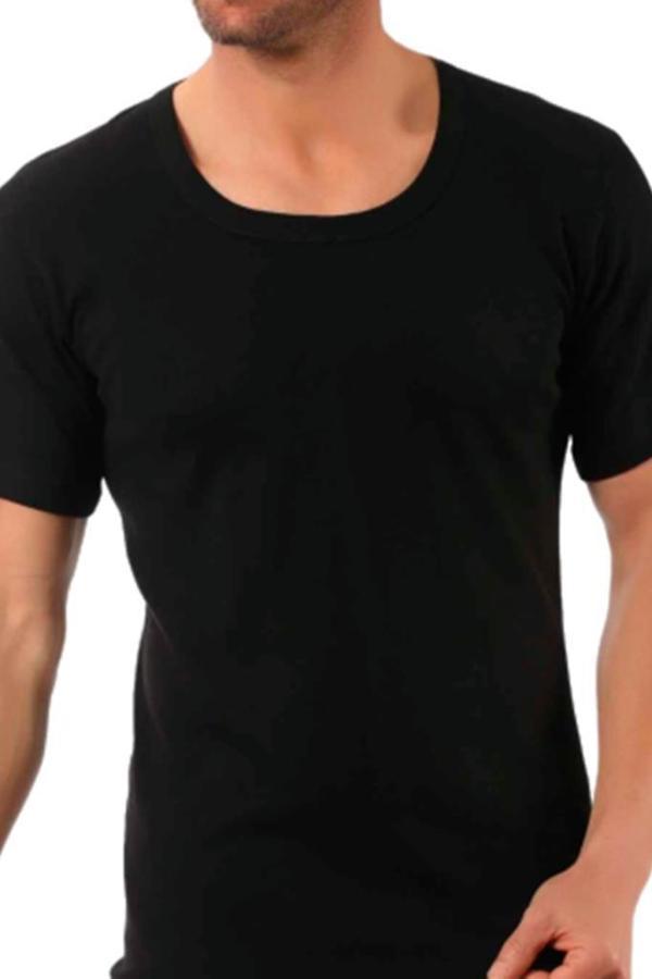 6 Adet Mevsim Erkek Renkli Penye Bisiklet Yaka Fanila Atlet 34306 - Image 1