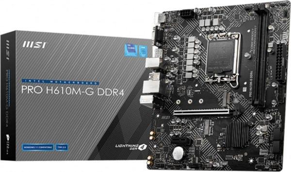 Pro H610M-G Ddr4 Soket 1700 Ddr4 3200(Oc) Pci-E Gen 4 M.2 Usb3.2 1X 1G Lan Matx Anakart - Image 1