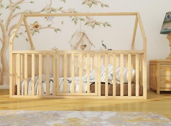 Montessori Boss Marin - Montessori Çatılı Ahşap Yatak - Image 1