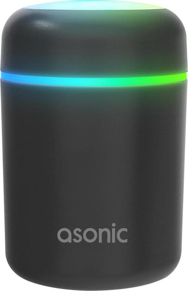 Asonic Hn21 Matte Gri 2W 300Ml Kapasiteli 4 Saat Çalışabilir Rgb Mini Oda Nemlendirici - Image 1