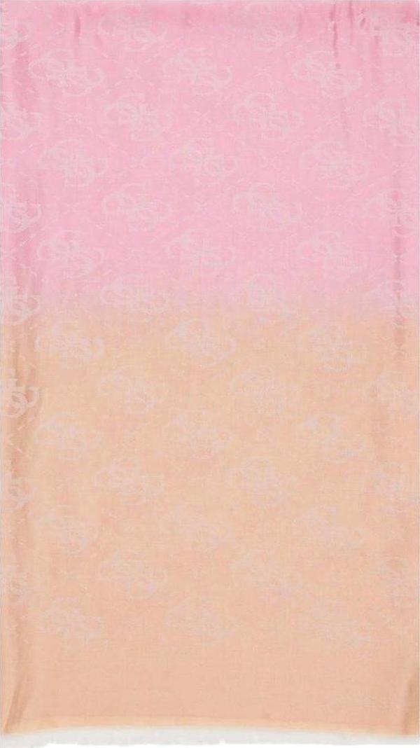 Guess Kadın Pembe Logolu Şal - Image 1