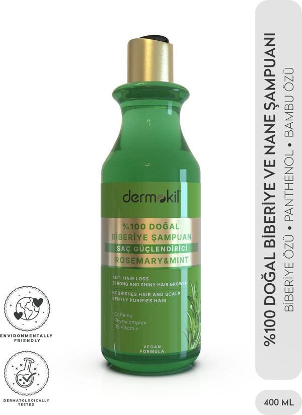 %100 Doğal Biberiye Saç Güçlendirici Şampuan 400 ml - Image 1