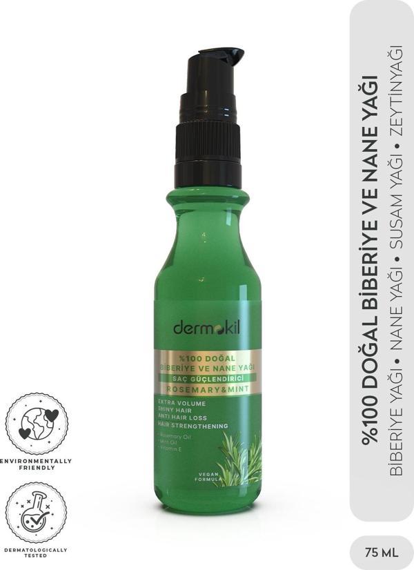 DERMOKİL %100 Doğal Biberiye ve Nane Yağı 75 ml - Image 1