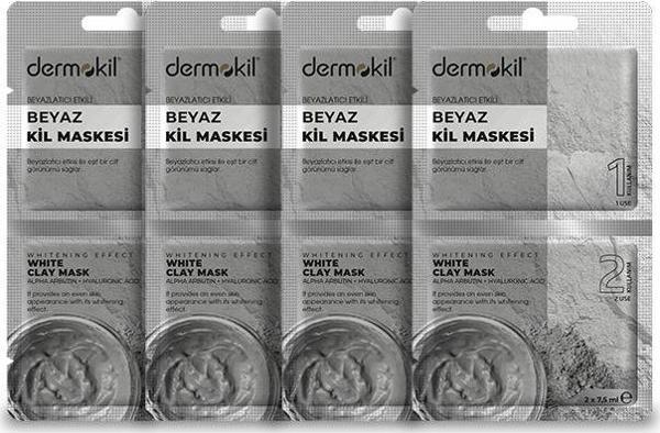 DERMOKİL BEYAZLATICI ETKİLİ KİL MASKESİ*4'lü SET - Image 1
