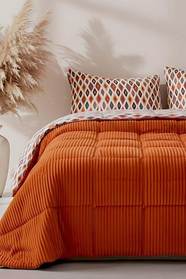 Etnik Kiremit Çift Kişilik Tresa Uyku & Çeyiz Seti - Image 1