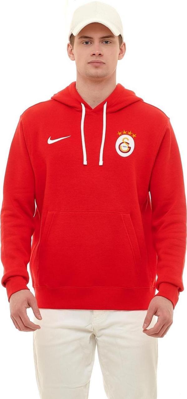 Galatasaray Orijinal Lisanslı Nike Kapüşonlu Kırmızı Sweat - Image 1