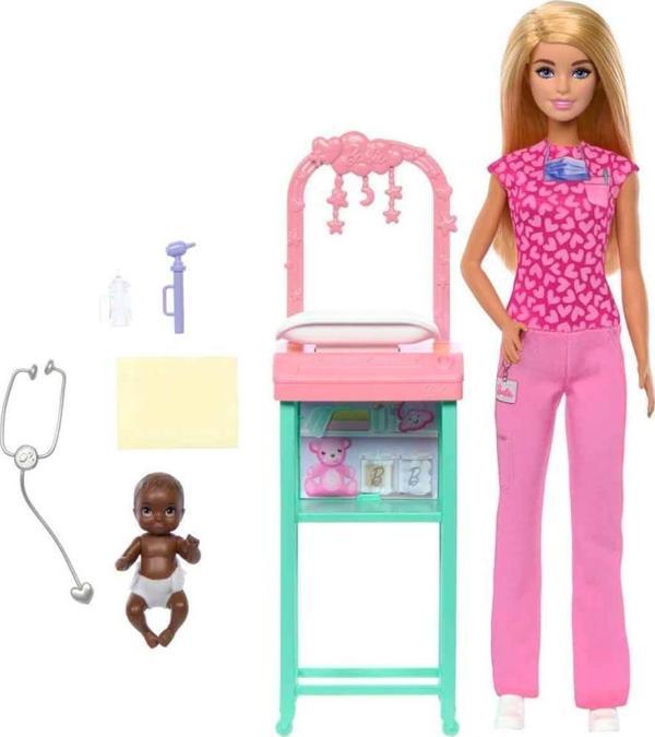 Barbie Bakım Temalı Kariyer Oyun Setleri Doktor Bebek JCR72 - Image 1