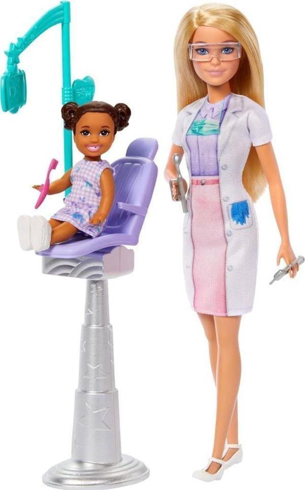 Barbie Bakım Temalı Kariyer Oyun Setleri Diş Hekimi Bebek JCR74 - Image 1