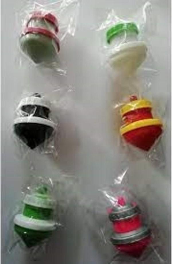 Plastik Basmalı Kendinden Dönen Topaç (6'LI PAKET) Rnk - Image 1