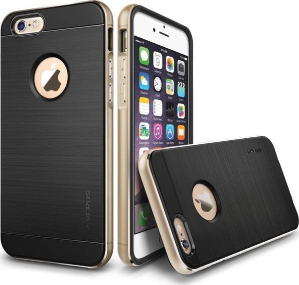 Verus iPhone 6 Plus/6S Plus ile Uyumlu New Iron Shield Kılıf Gold - Image 1