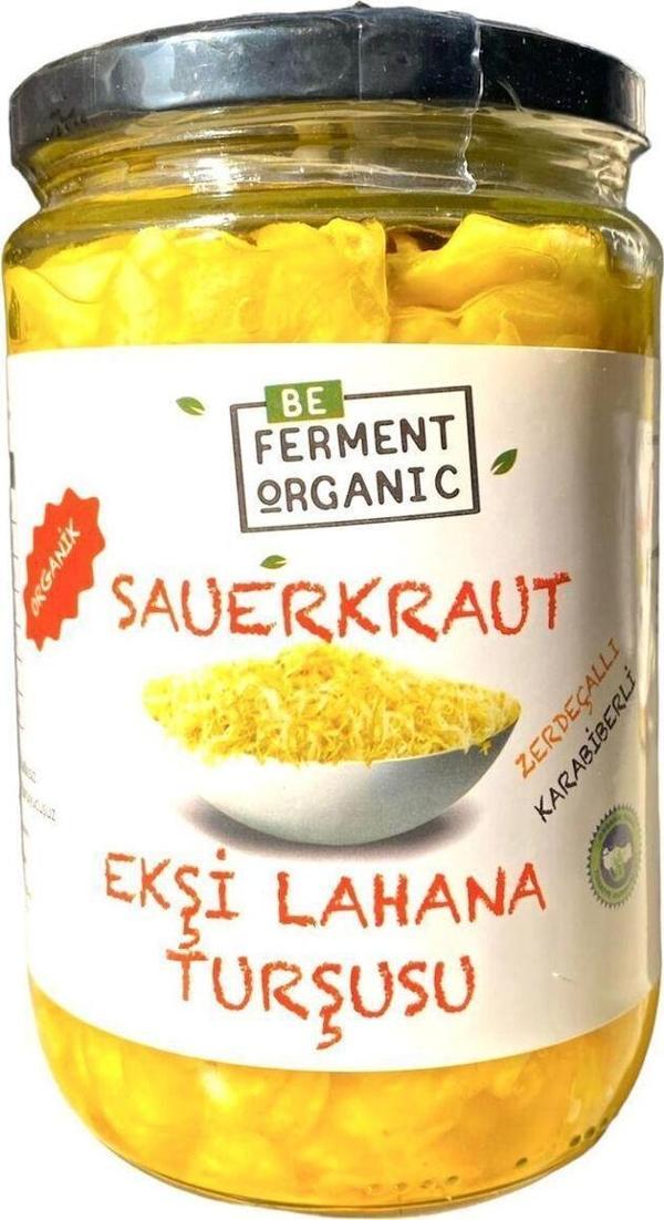 Beferment Organik Fermente Turşu Sauerkraut Zerdeçallı - Karabiberli Ekşi Lahana Turşusu 660 Gr - Image 1