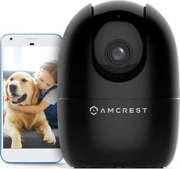 Amcrest 1080P WiFi Kamera İç Mekan Köpek Kamerası ASH21-B (Black) - Image 1
