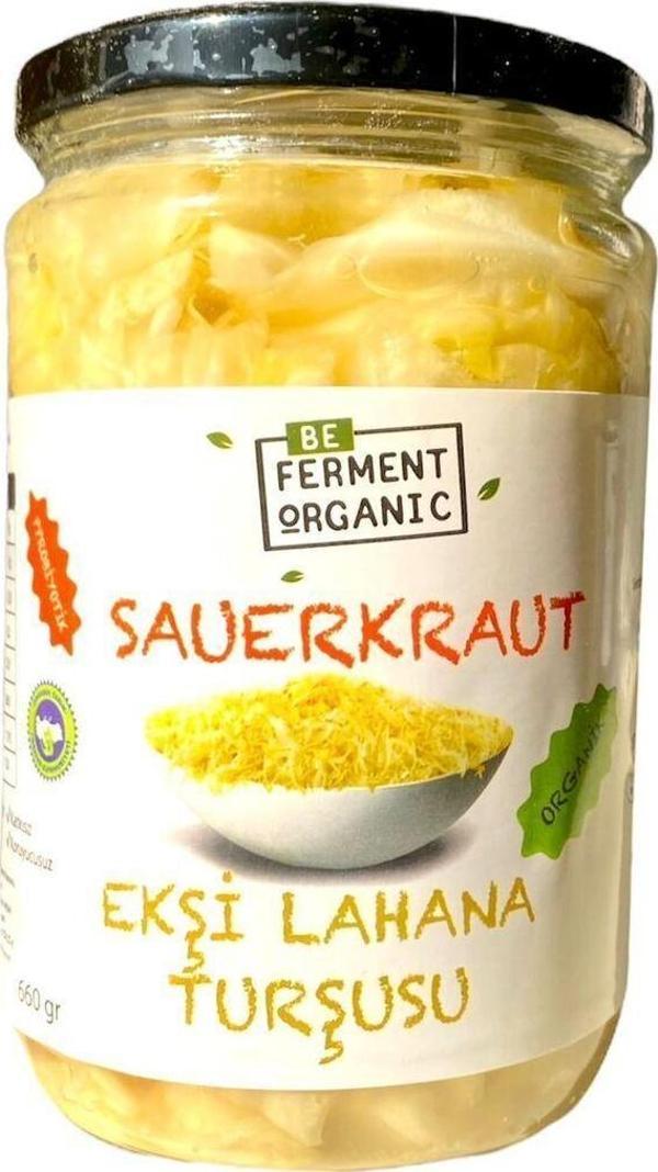 Beferment Organik Sauerkraut Sade Ekşi Lahana Turşusu 660 Gr - Image 1