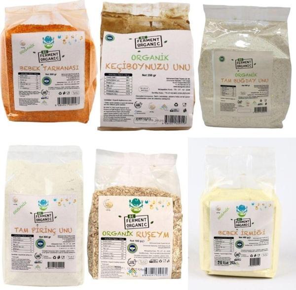Beorganic Beferment Organic 6 Lı Ek Gıda Seti(B.Tarhanası,B.İrmiği,Ruşeym,K.Boynuzu Unu,P.Unu,T.Buğday Unu) - Image 1