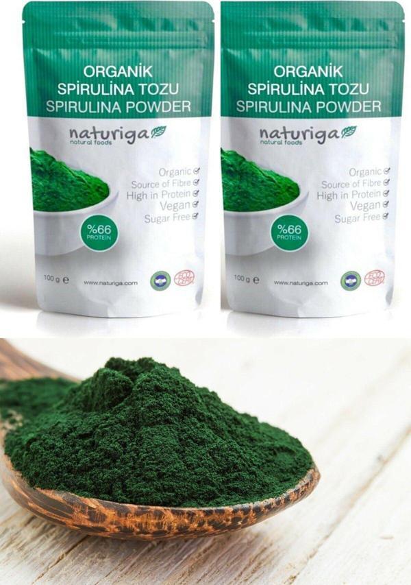 Naturiga Organik 2'Li Spirulina Tozu - 2Adet 2X100Gr - Image 1
