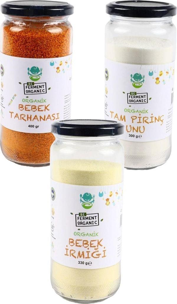 Beorganic Organik Bebek Tarhanası Bebek Irmiği Pirinç Unu Seti 6Ay - Image 1