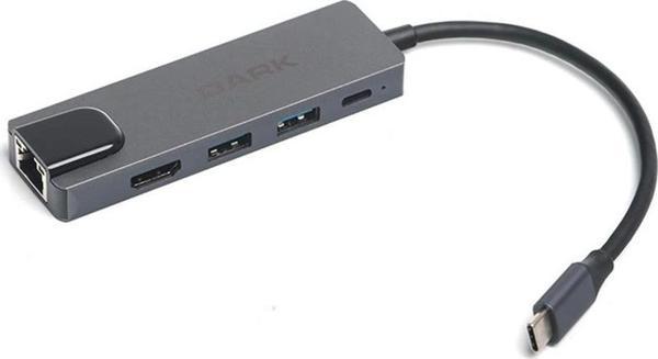Dark DK-AC-U31X46 5i 1 Arada USB 3.1 Type-C to Ethernet - HDMI - USB 65W Port Çoklayıcı HUB - Image 1