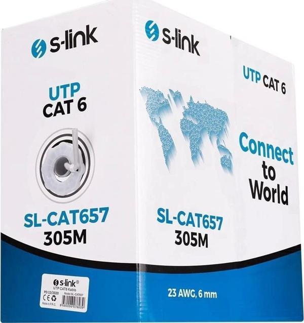 S-link SL-CAT657 305mt 23AWG Utp CAT6 Kablo - Image 1