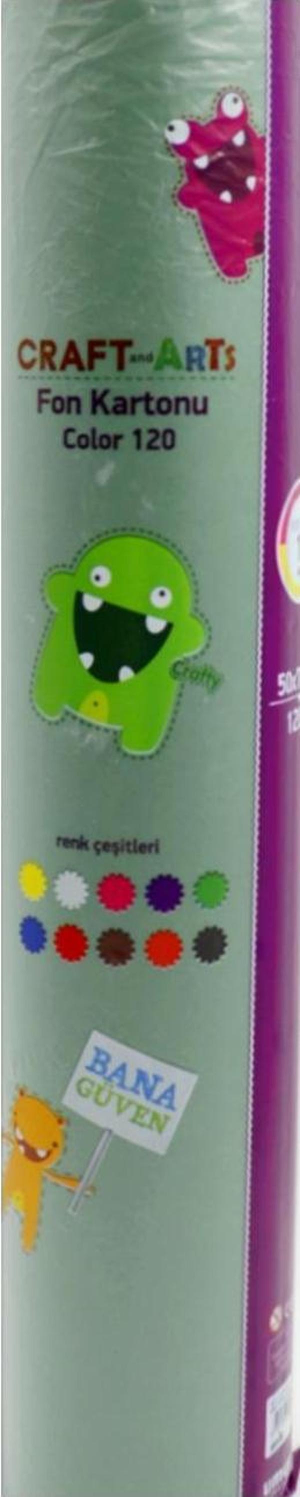 Craft And Arts 10 Renk Rulo Fon Kartonu 50x70 120 gr (UCA-100-5070-R) - Image 1