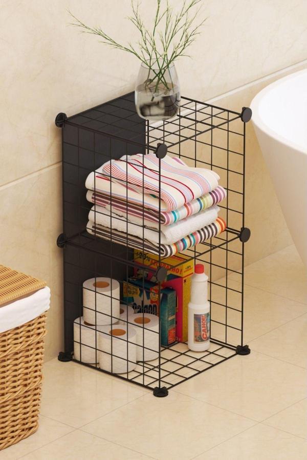 Alparslan Tedarik Telorans  2 Bölmeli Çok Amaçlı Tel Küp Organizer 30 Cm Mutfak,Kiler, Depolama Rafı - Image 1