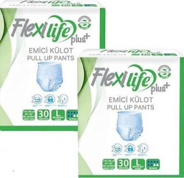 Plus Emici Külot Hasta Bezi Büyük Boy Large 2 Paket 60 Adet - Image 1