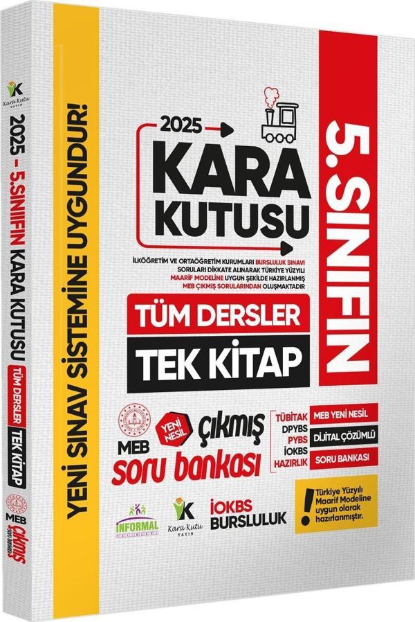 2025 5.sınıf İOKBS BURSLULUK Tüm Dersler Çıkmış Soru Bankası Tek Kitap Yeni Sistem Tamamı Çözümlü - Karakutu Yayınları - Image 1