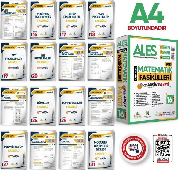 2025 ALES MATEMATİK Kara Kutu 2.Cilt Fasikül SETİ (16lı) ÖSYM Çıkmış Soru Bankası Çözümlü - Karakutu Yayınları - Image 1