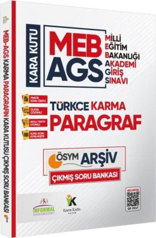 MEB-AGS Türkçenin Kara Kutusu KARMA PARAGRAF 2 Konu Özetli Dijital Çözümlü Çıkmış Soru Bankası - Karakutu Yayınları - Image 1