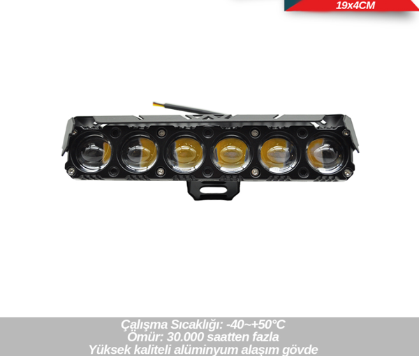 Off-Road 12-80V 6 Mercek Bey-Sarı 19x4cm (Adet) - Image 1