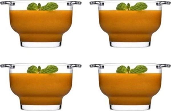 Paşabahçe çorba sütlaç pudding kasesi - cam sunum kase 4 lü 530041 - Image 1