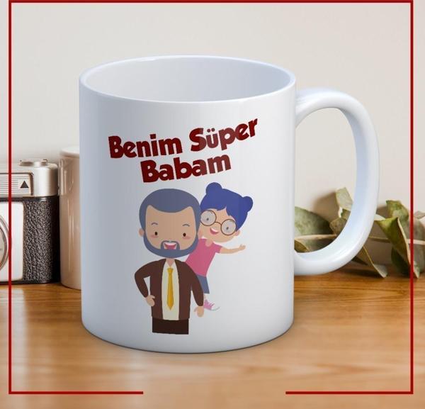 Benim Süper Babam Baskılı Babalar Günü Kupa Bardak Kahve Kupa Bardak-Mod3 - Image 1