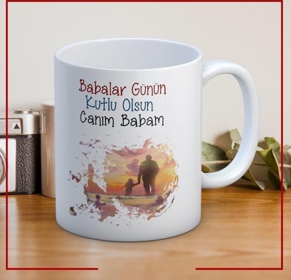 Canım Babam Baskılı Babalar Günü Kupa Bardak Kahve Kupa Bardak-19 - Image 1