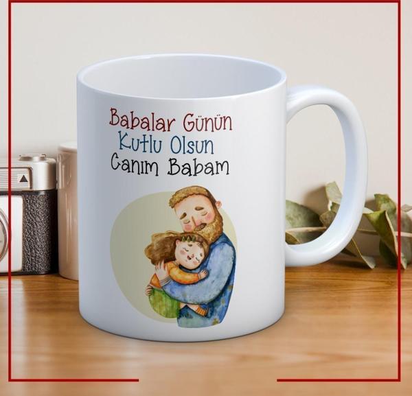 Babalar Günün Kutlu Olsun Canım Babam Baskılı Babalar Günü Kupa Bardak Mod2 - Image 1