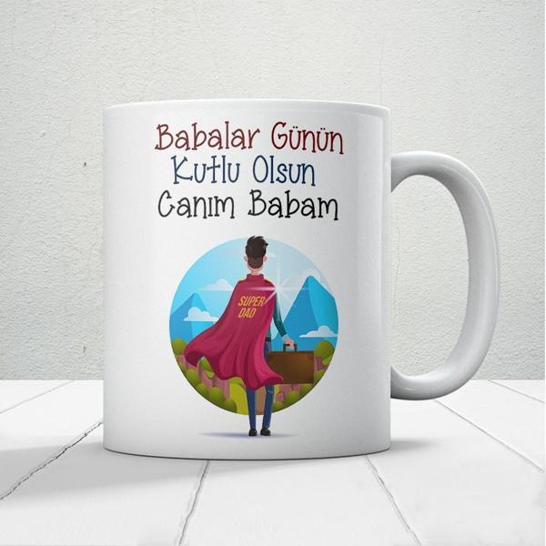 Babalar Günün Kutlu Olsun Canım Babam Baskılı Babalar Günü Kupa Bardak Mod3 - Image 1