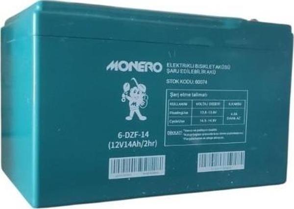 MONERO 12V-14 AMPER YATIK  E-BIKE AKÜ- 2025 ÜRETİM Ebatlar: 150x101x99mm - Image 1