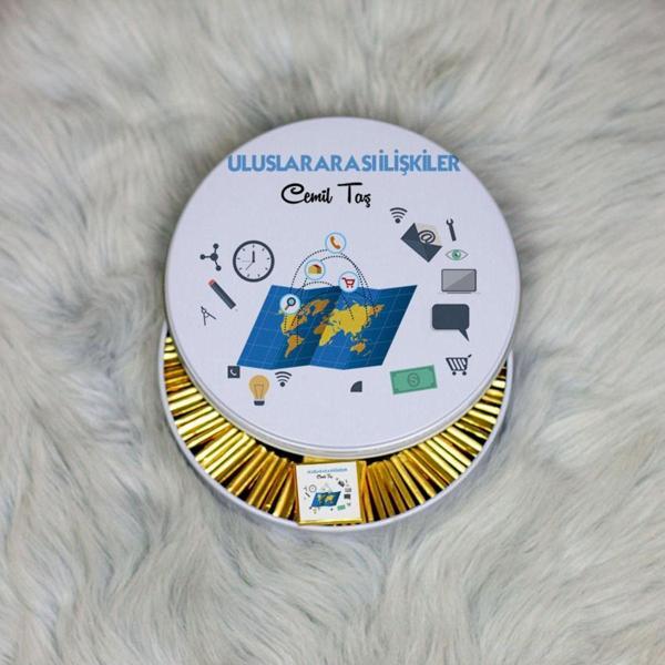 Hediyelen Uluslararası İlişkiler Metal Kutuda Çikolata 100 Adet - Image 1