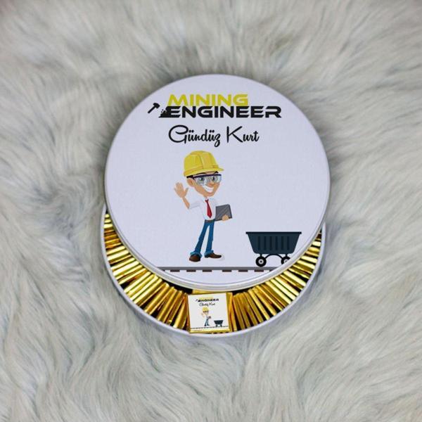 Hediyelen Minning Engineer Metal Kutuda Çikolata 100 Adet - Image 1