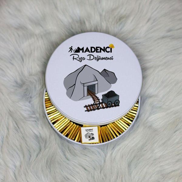 Hediyelen Madenci Metal Kutuda Çikolata 100 Adet - Image 1