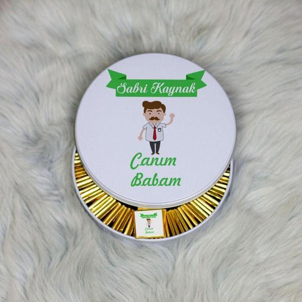 Hediyelen Canım Babam Metal Kutuda Çikolata 100 Adet 001 - Image 1