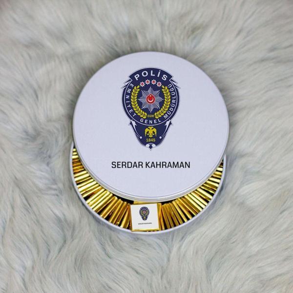 Hediyelen Polise Hediye Metal Kutuda Çikolata 100 Adet 001 - Image 1
