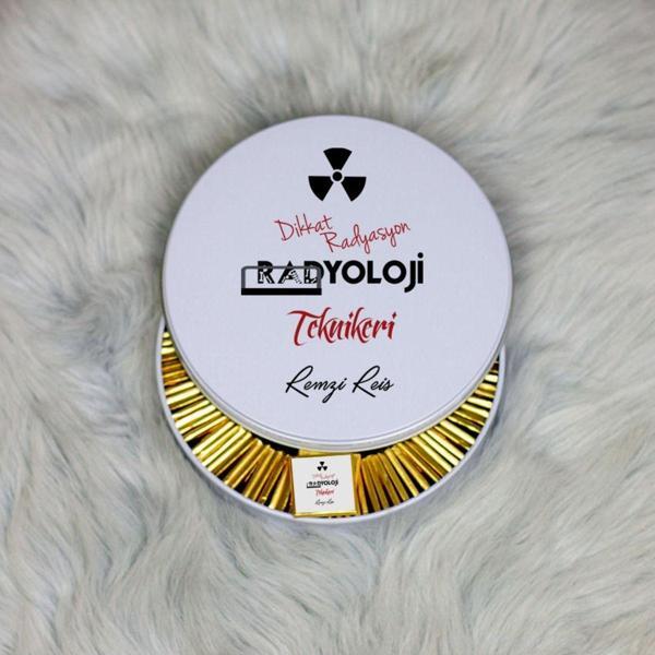 Hediyelen Radyoloji Teknikeri Metal Kutuda Çikolata 100 Adet 002 - Image 1