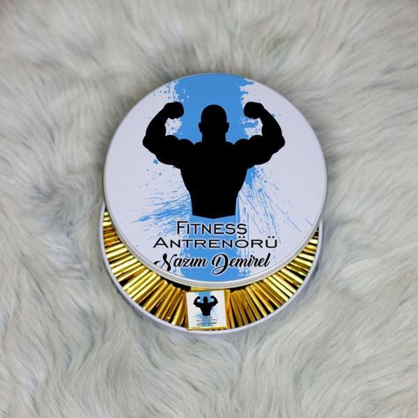 Hediyelen Fitness Antrenörü Metal Kutuda Çikolata 100 Adet 002 - Image 1