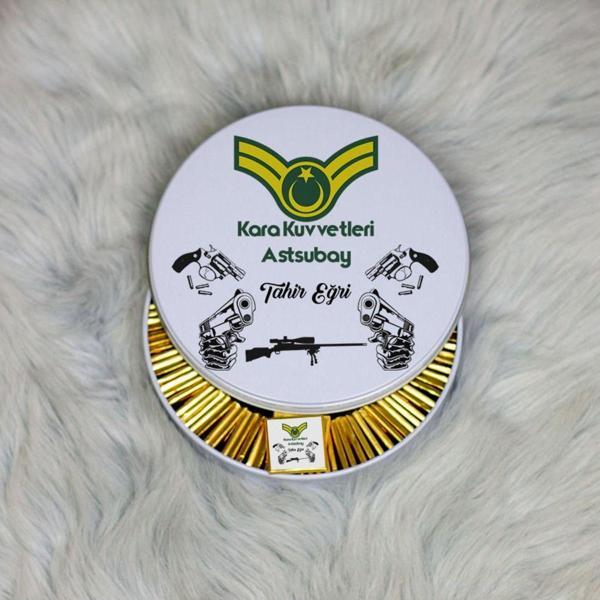 Hediyelen Karakuvvetleri Astsubay Metal Kutuda Çikolata 100 Adet - Image 1