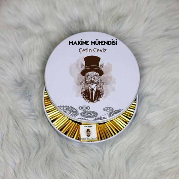Hediyelen Makine Mühendisi Metal Kutuda Çikolata 100 Adet 004 - Image 1