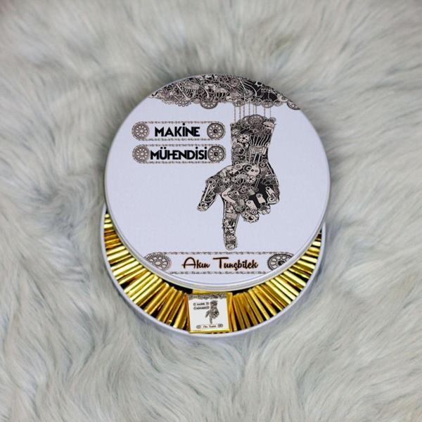 Hediyelen Makine Mühendisi Metal Kutuda Çikolata 100 Adet 002 - Image 1